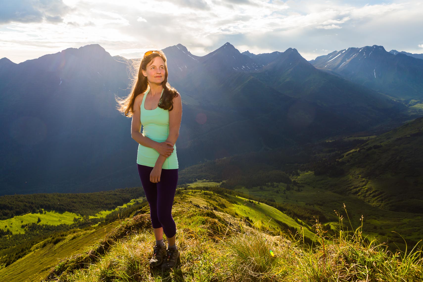 Alaska Lifestyle Woman On Bird Ridge | Photographer Michael DeYoung