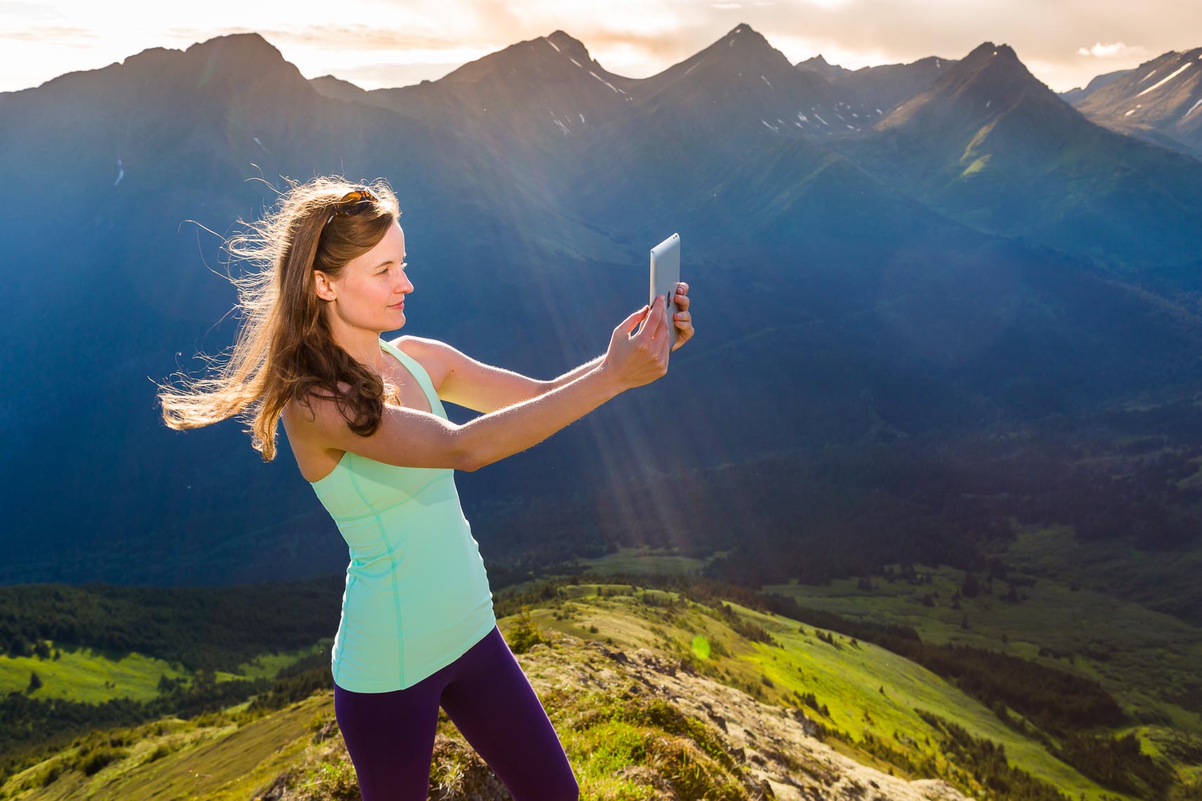 Alaska Views Woman Takes Pictures | Michael DeYoung