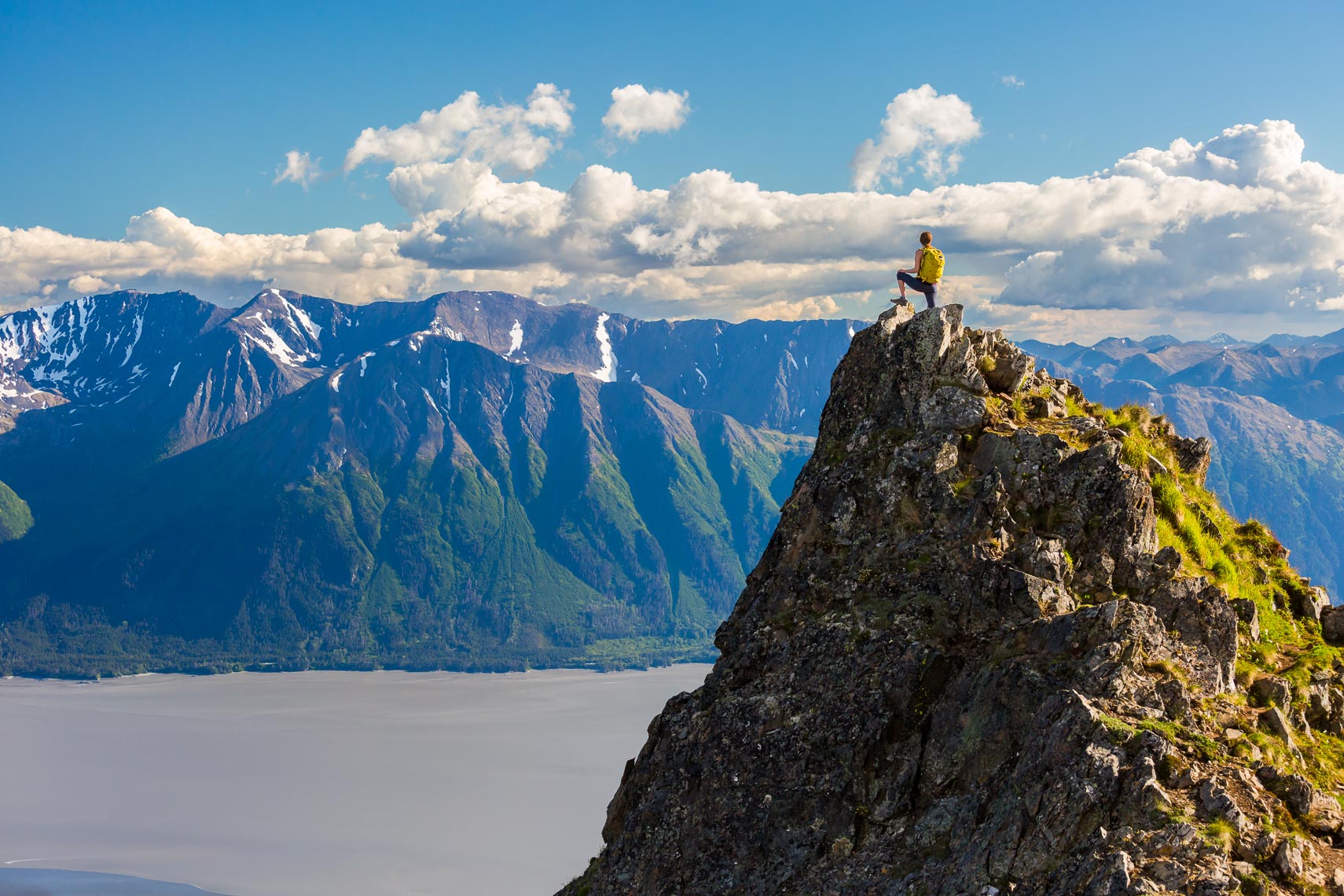 Alaska Hiker Bird Ridge Peak | Photographer Michael DeYoung