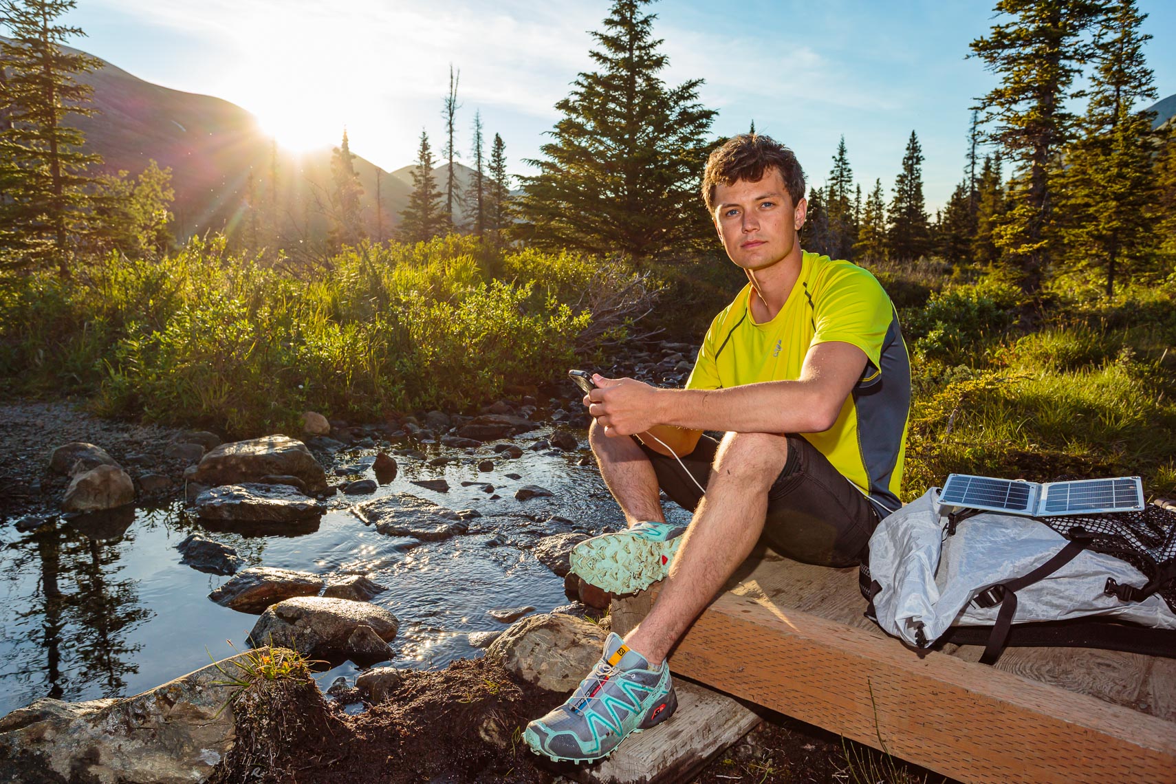 Portrait Male Trail Runner in Alaska | Michael DeYoung