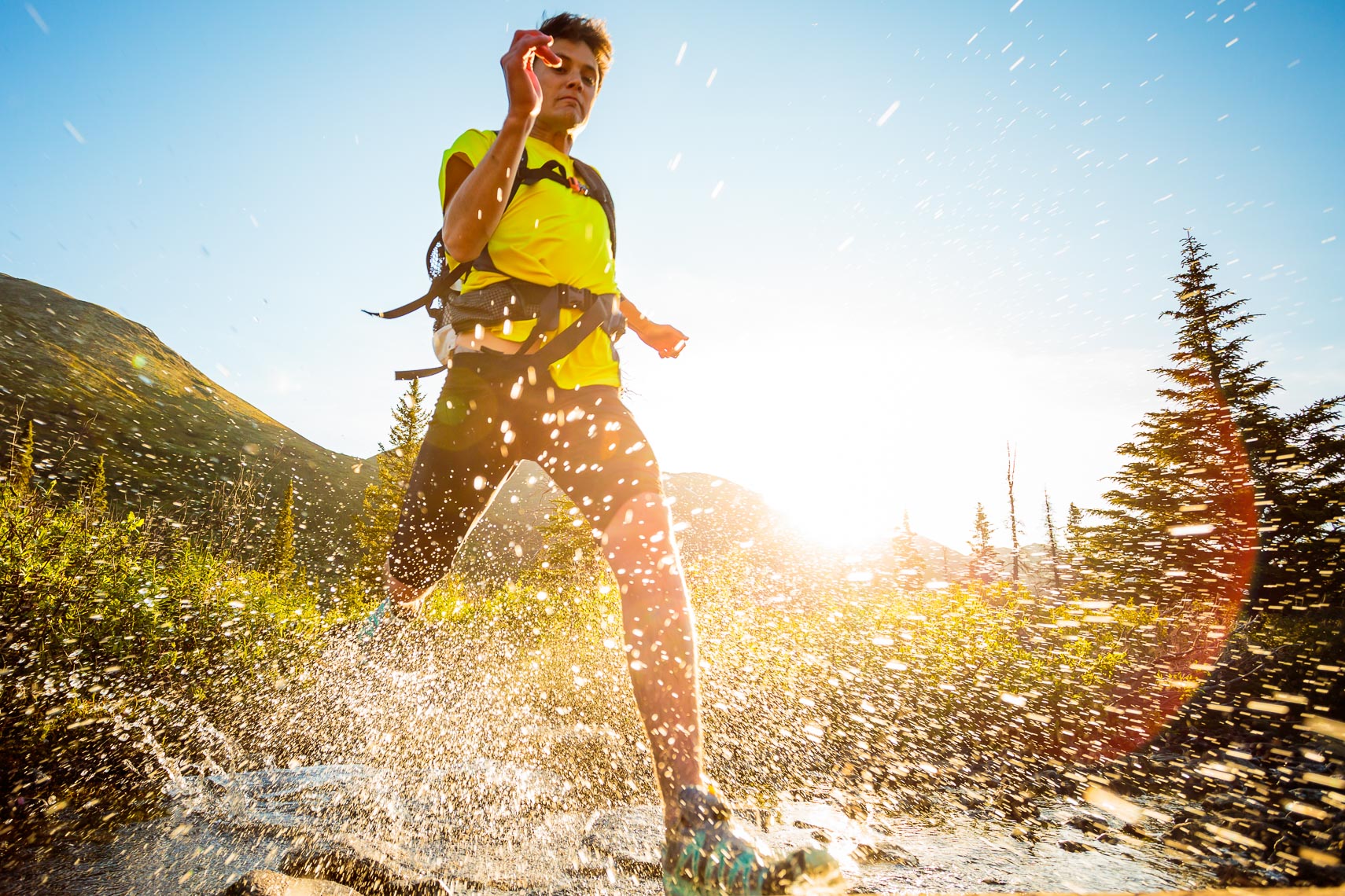 Male Trail Runner Chugach Mountain Trail | Michael DeYoung