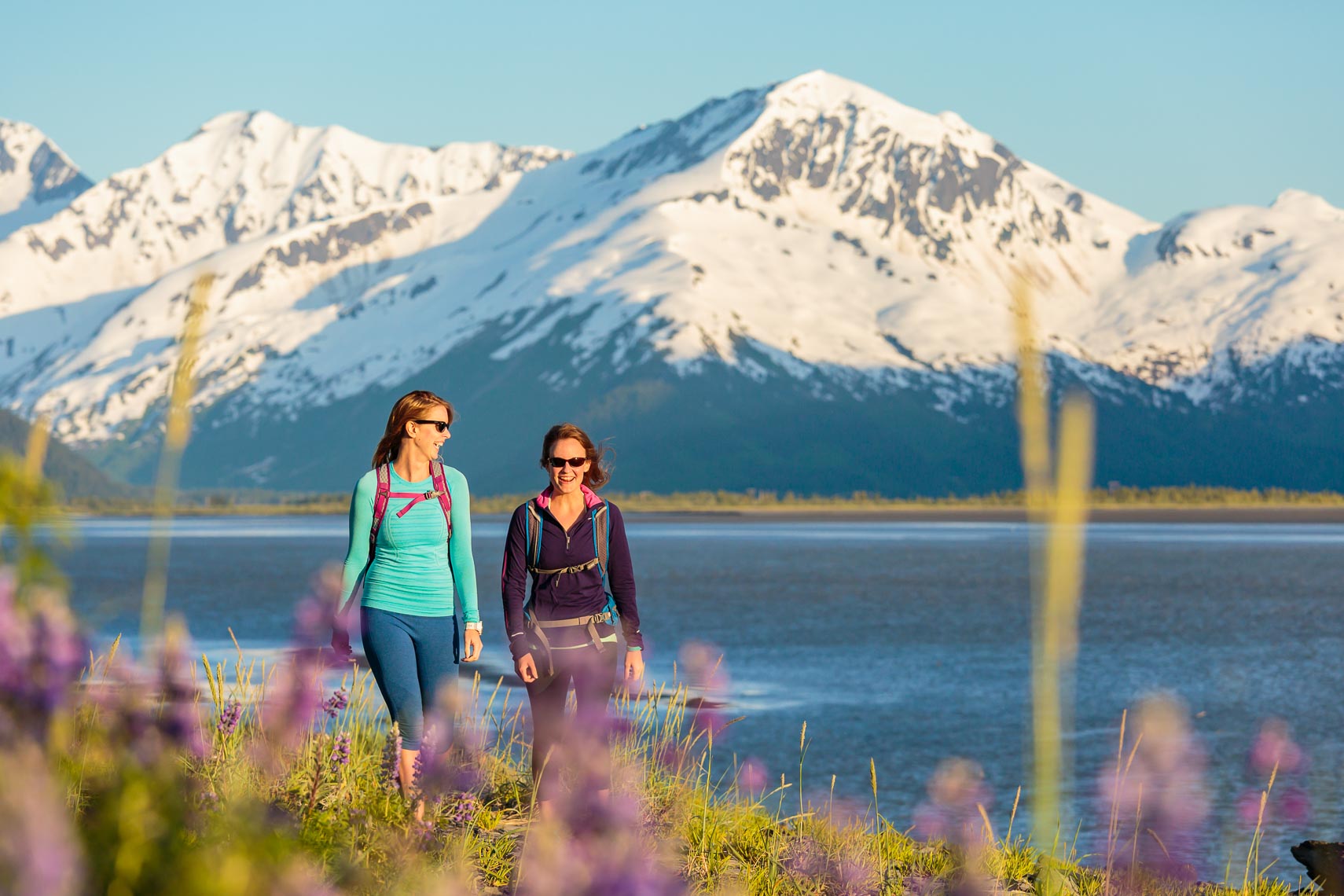 Friends Walk Along Turnagain Arm Alaska | Michael DeYoung