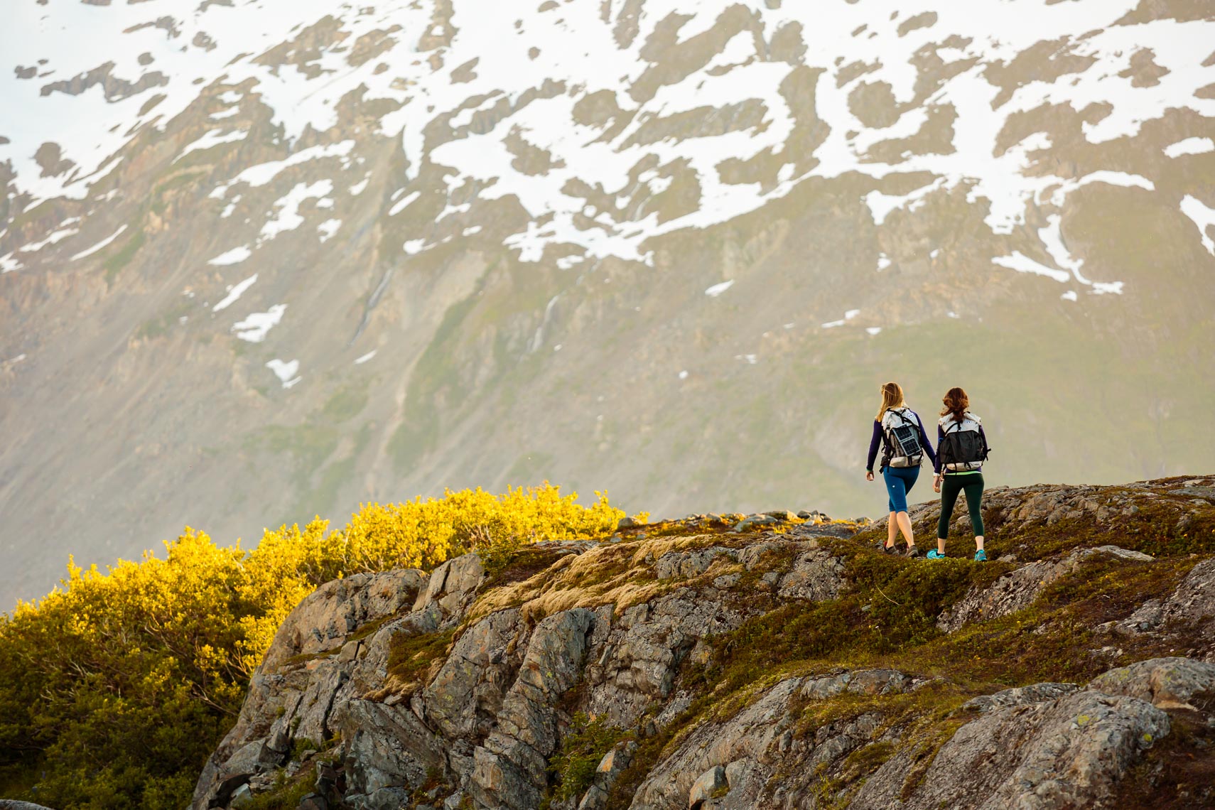 Female Hikers on Ridge Alaska | Michael DeYoung