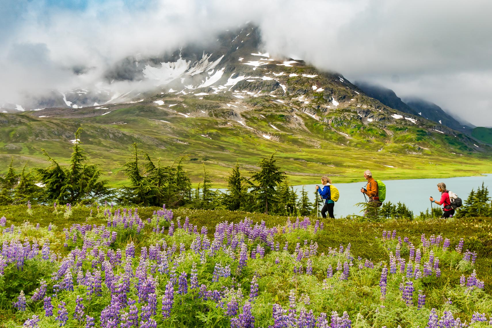 Couple Hike Alaska Lost Lake Trail | Photographer Michael DeYoung