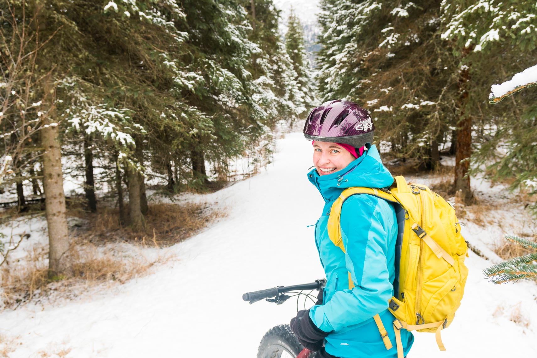 Alaska Winter Fat Tire Biking Woman Portrait | Michael DeYoung