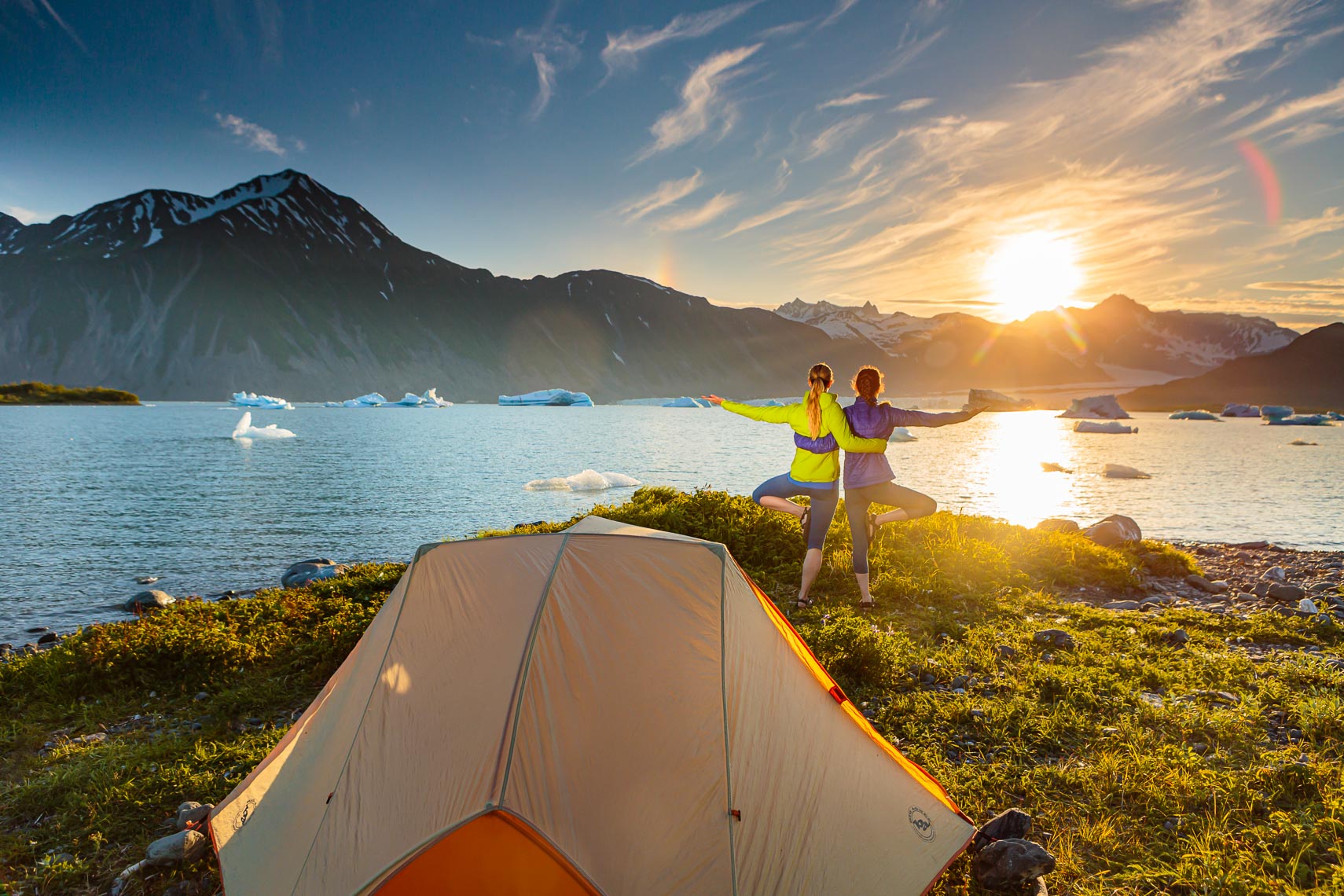 Alaska Travel Vacation Yoga at Camp | Michael DeYoung