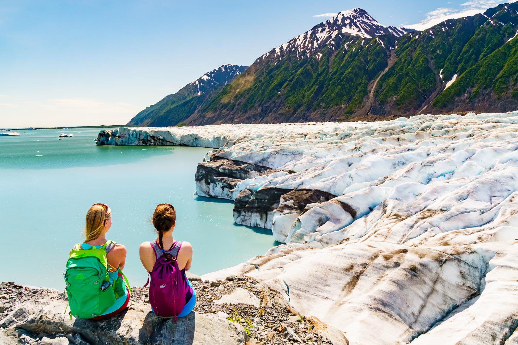 Alaska Travel Women Viewing  Glacier | Michael DeYoung