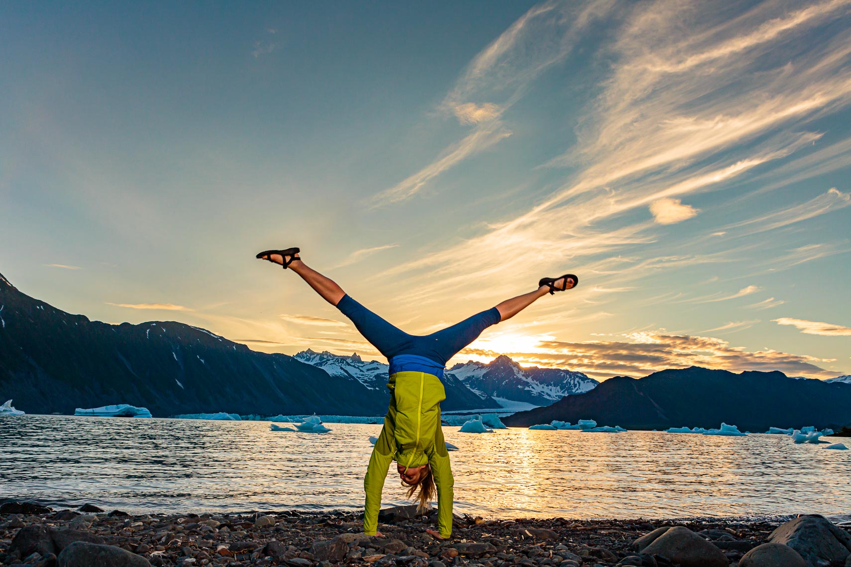Alaska Travel Vacation Woman Cartwheeling | Michael DeYoung