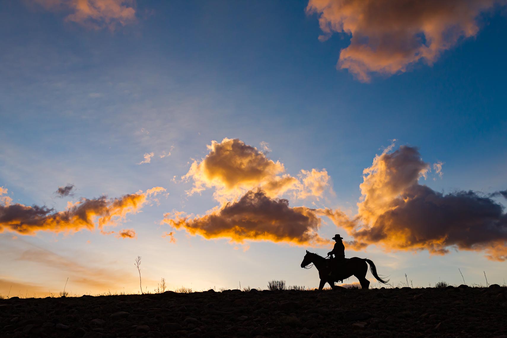 Horseback Rider Silhouette Colorado Sunset | Michael DeYoung