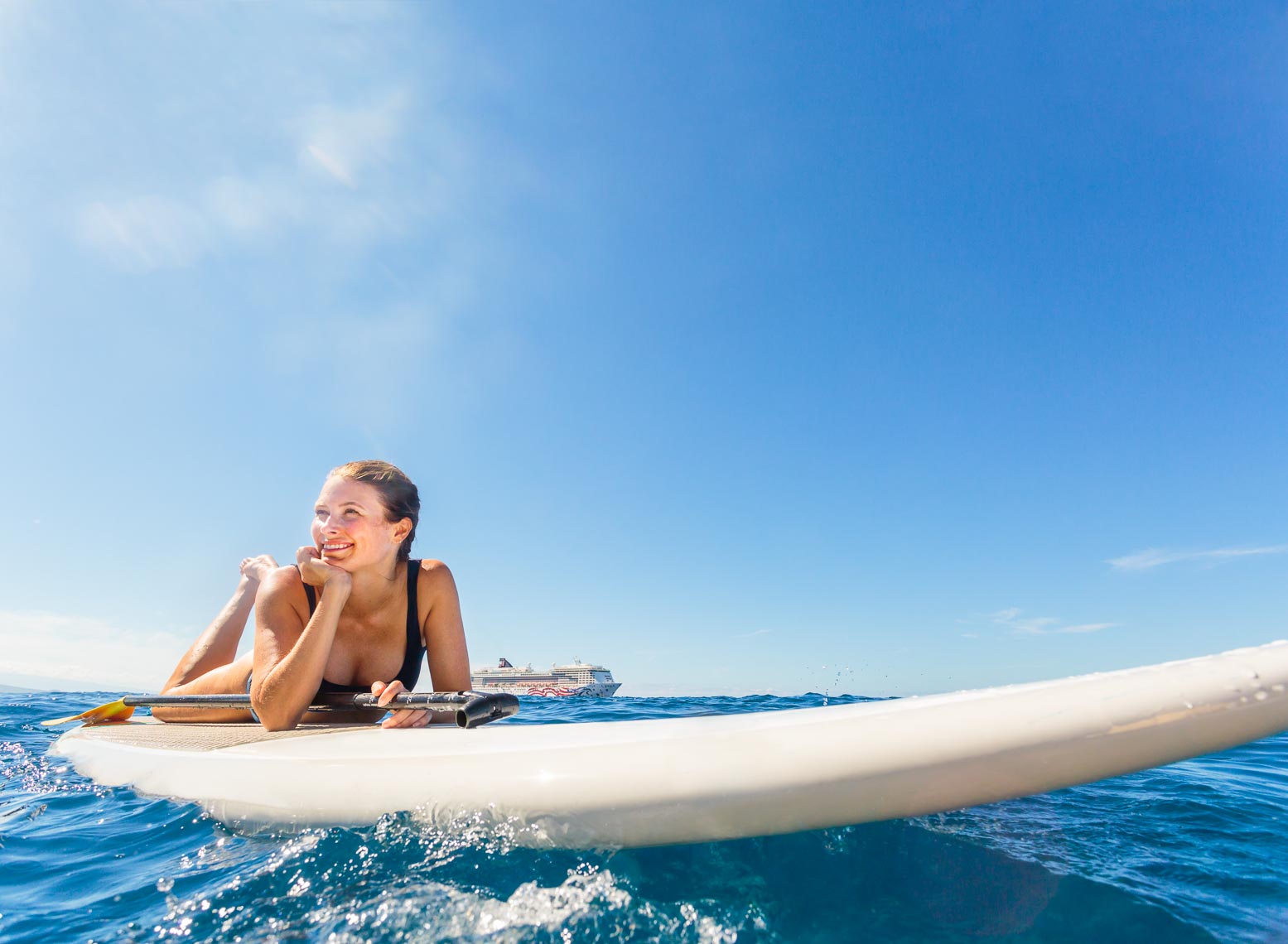 Norwegian Cruise Line Hawaii Woman Relax SUP | Michael DeYoung