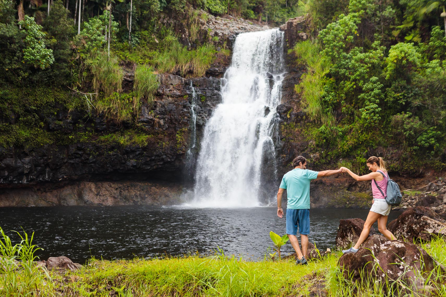 Norwegian Cruise Line Hawaii Couple Waterfall Hike | Michael DeYoung