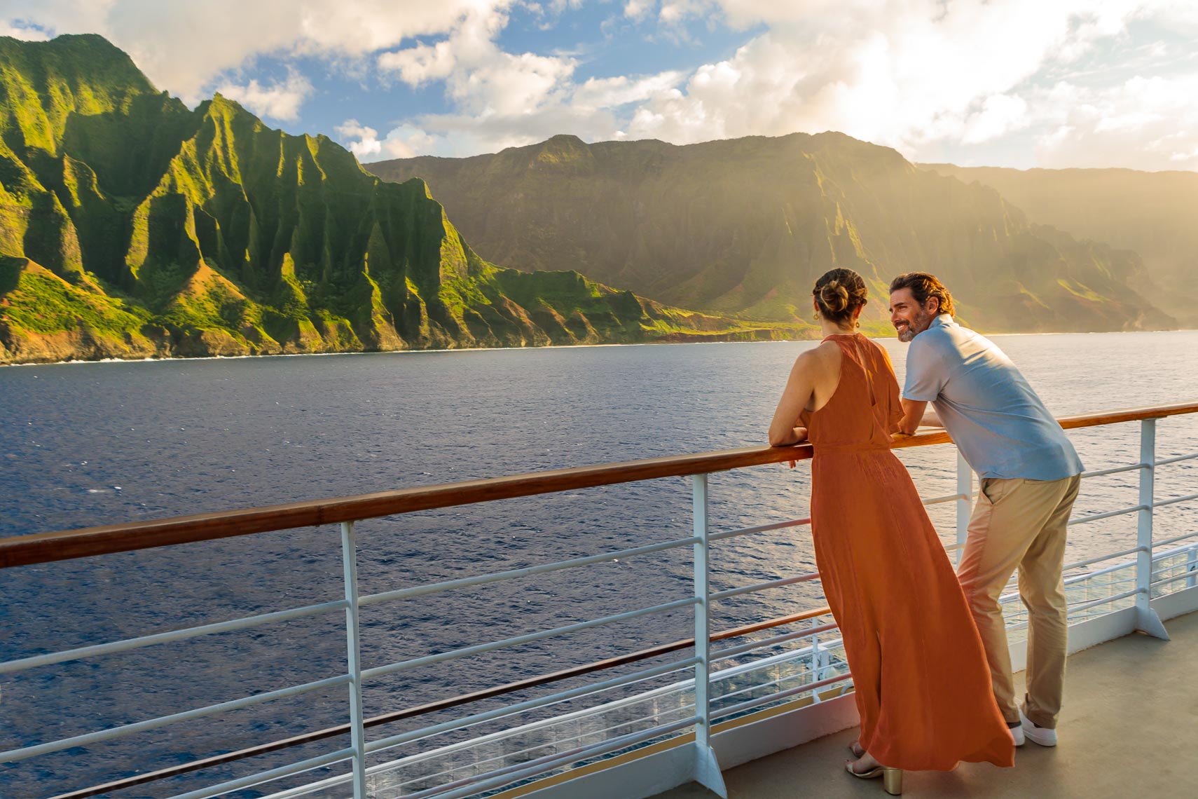 Norwegian Cruise Line Hawaii Couple Nā Pali Coast | Michael DeYoung
