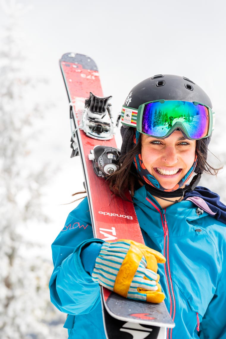 Environmental Portrait Woman Skier Taos NM | Michael DeYoung