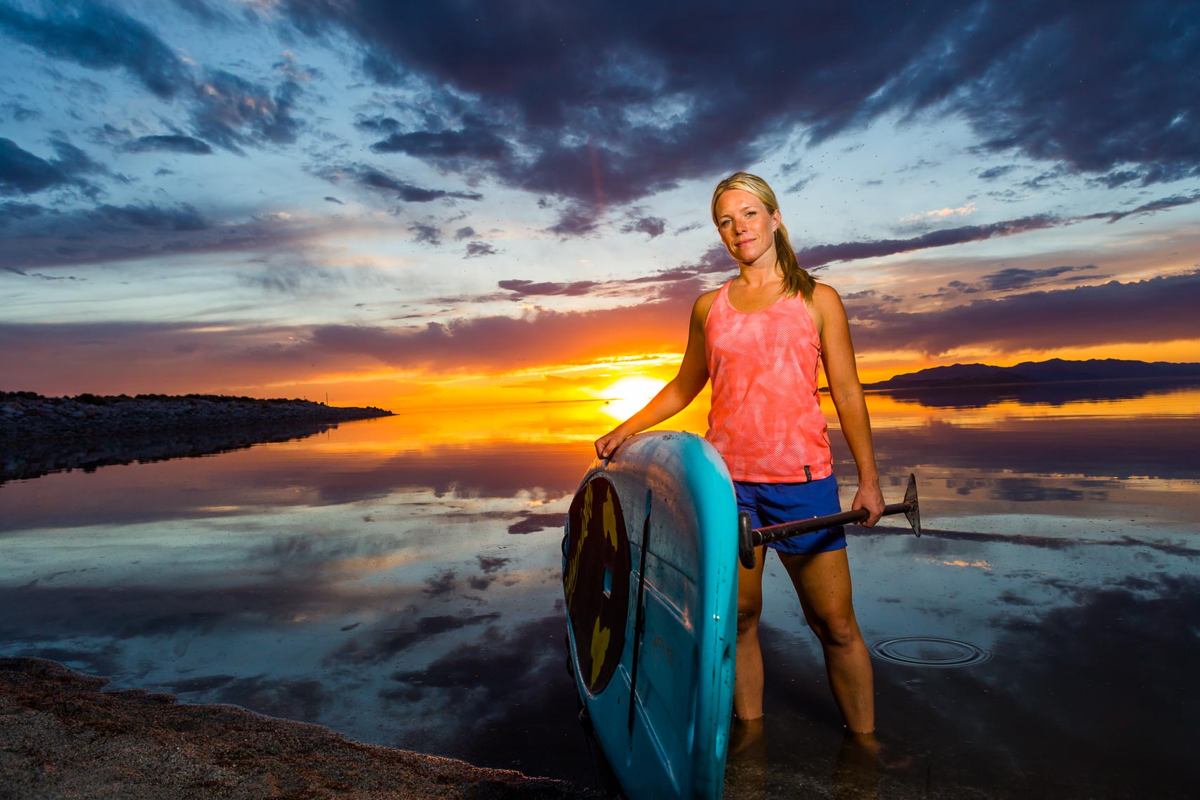 Environmental Portrait Female Stand Up Paddler | Michael DeYoung