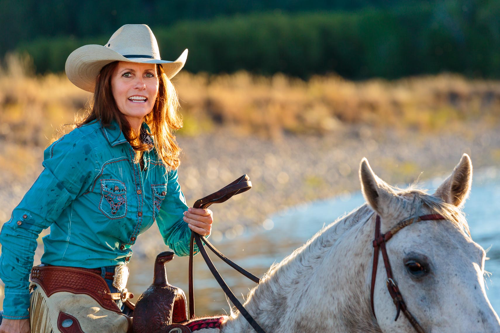 Portrait Female Cowgirl & Horse | Michael DeYoung