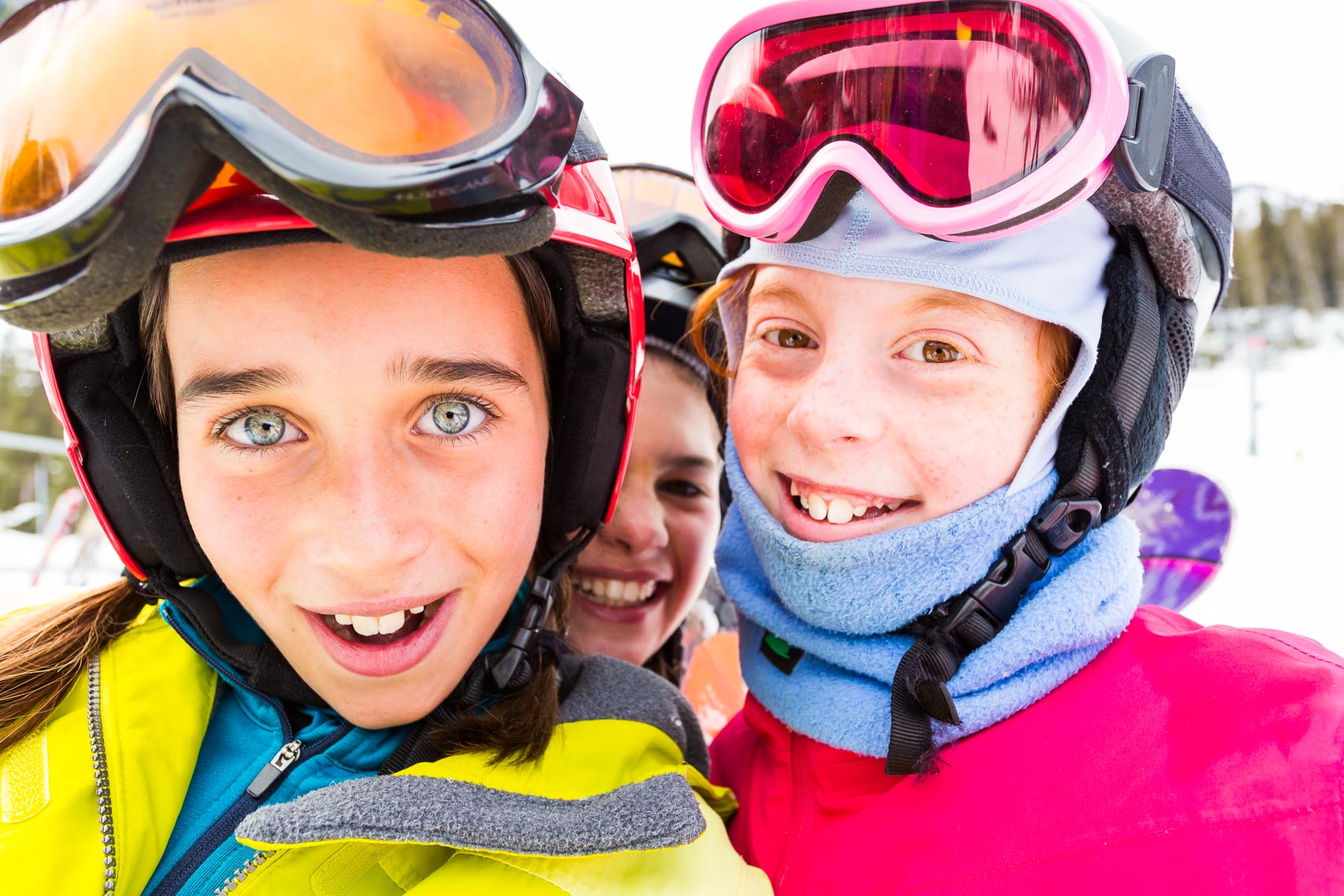 Girls Goof Off Ski School in New Mexico | Michael DeYoung Photography