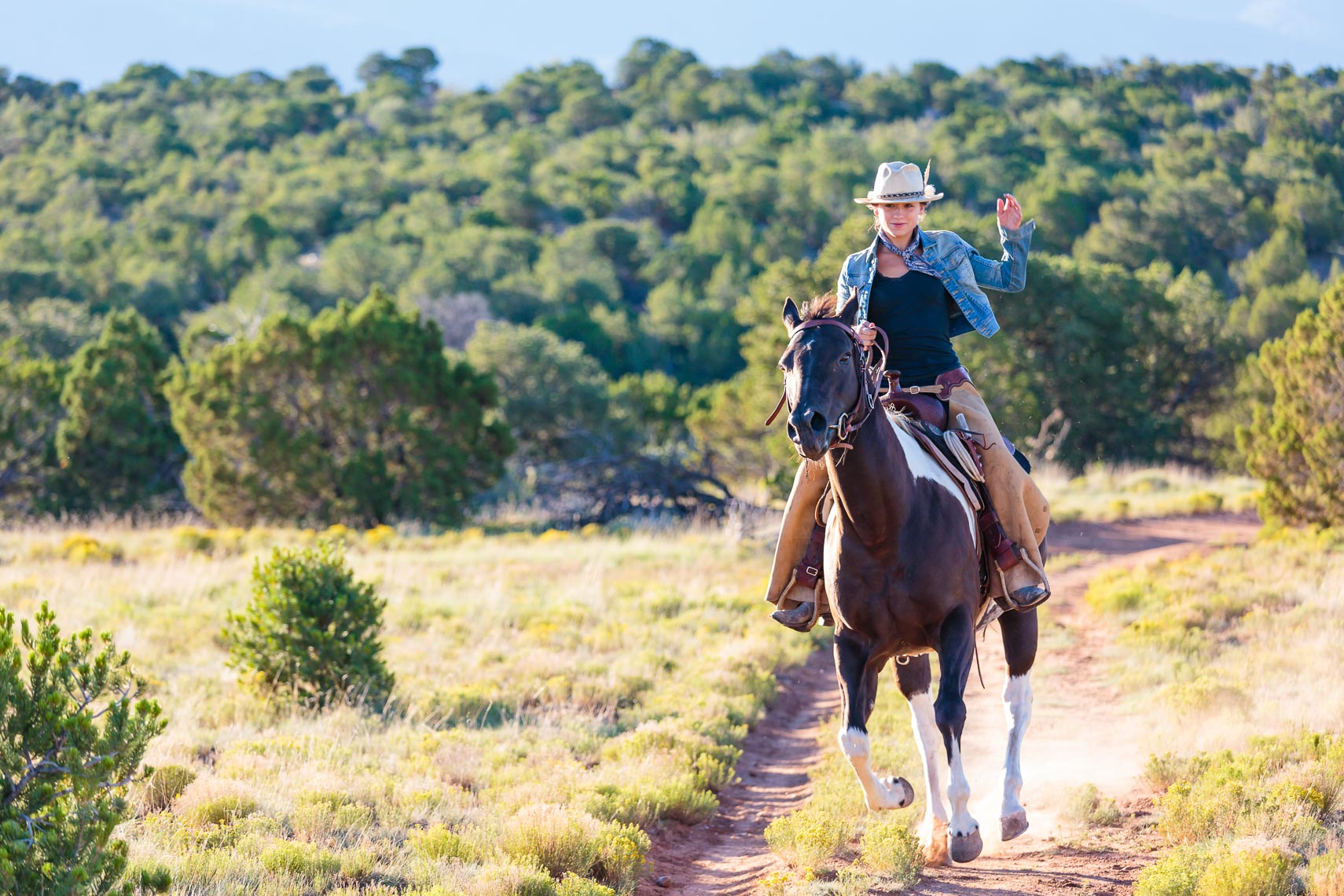 Running Horse Rider Santa Fe New Mexico | Michael DeYoung