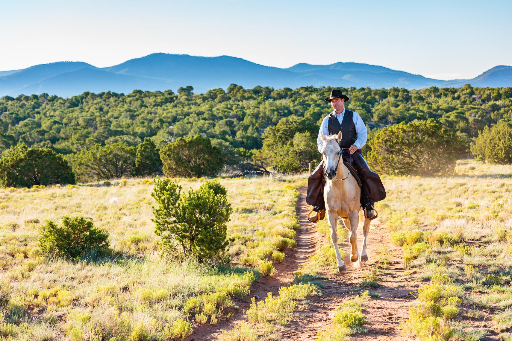Man Rides Horse Santa Fe New Mexico | Michael DeYoung