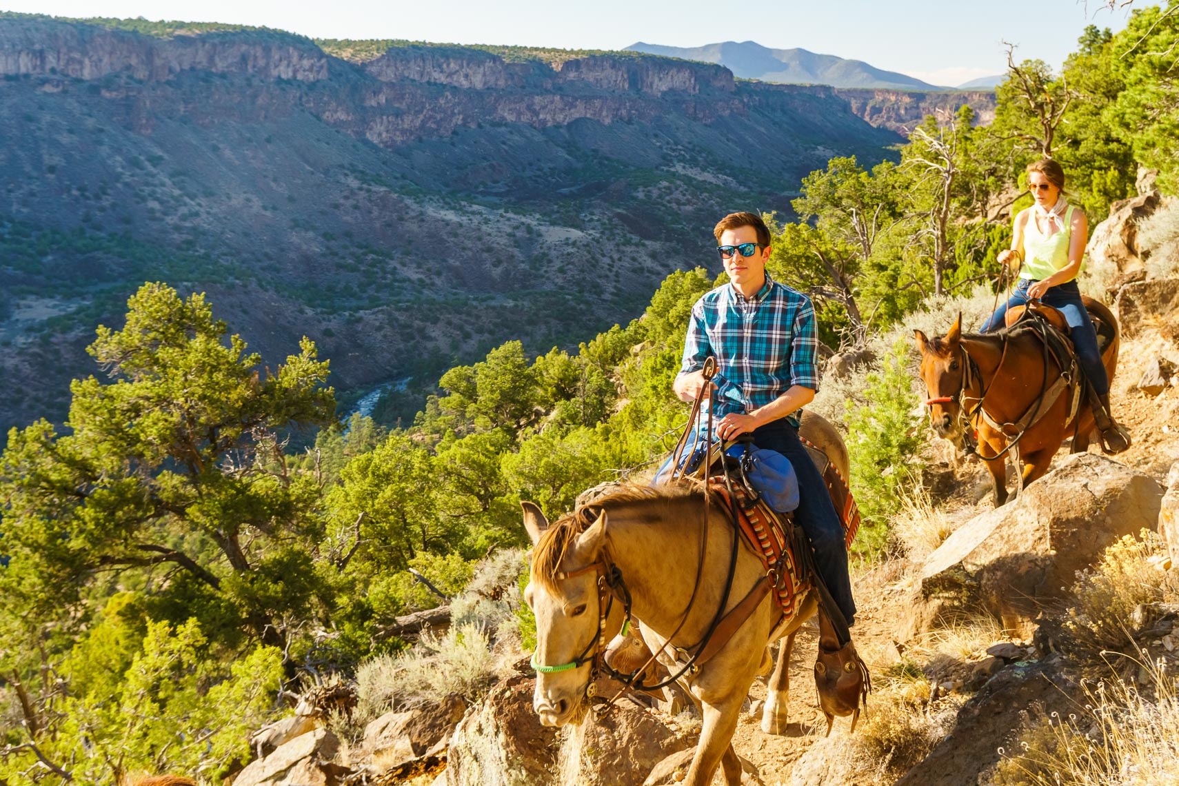 Visit Taos Horseback Ride Couple | Michael DeYoung