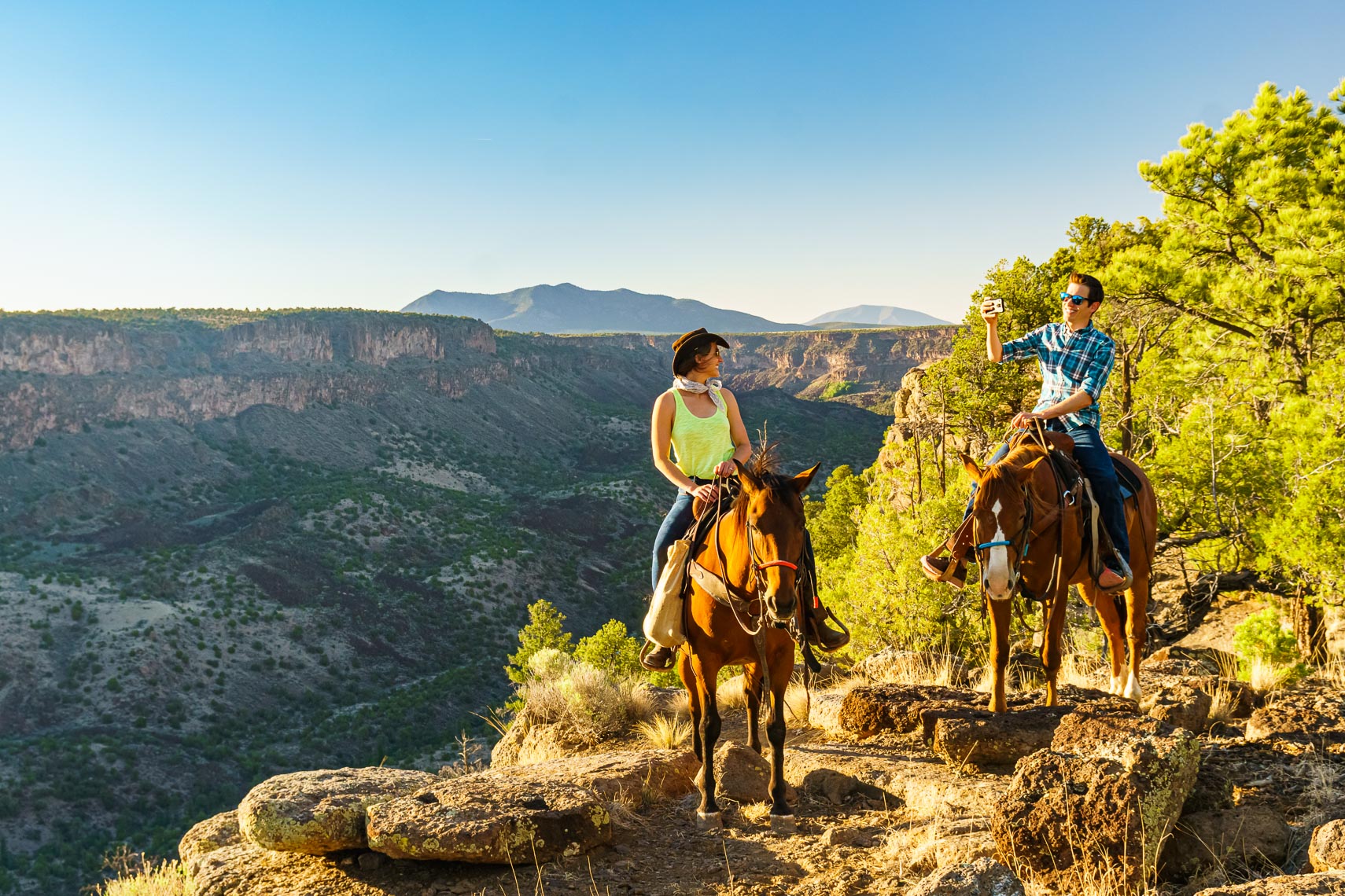 Visit Taos Couple On Guided Horseback Ride | Michael DeYoung