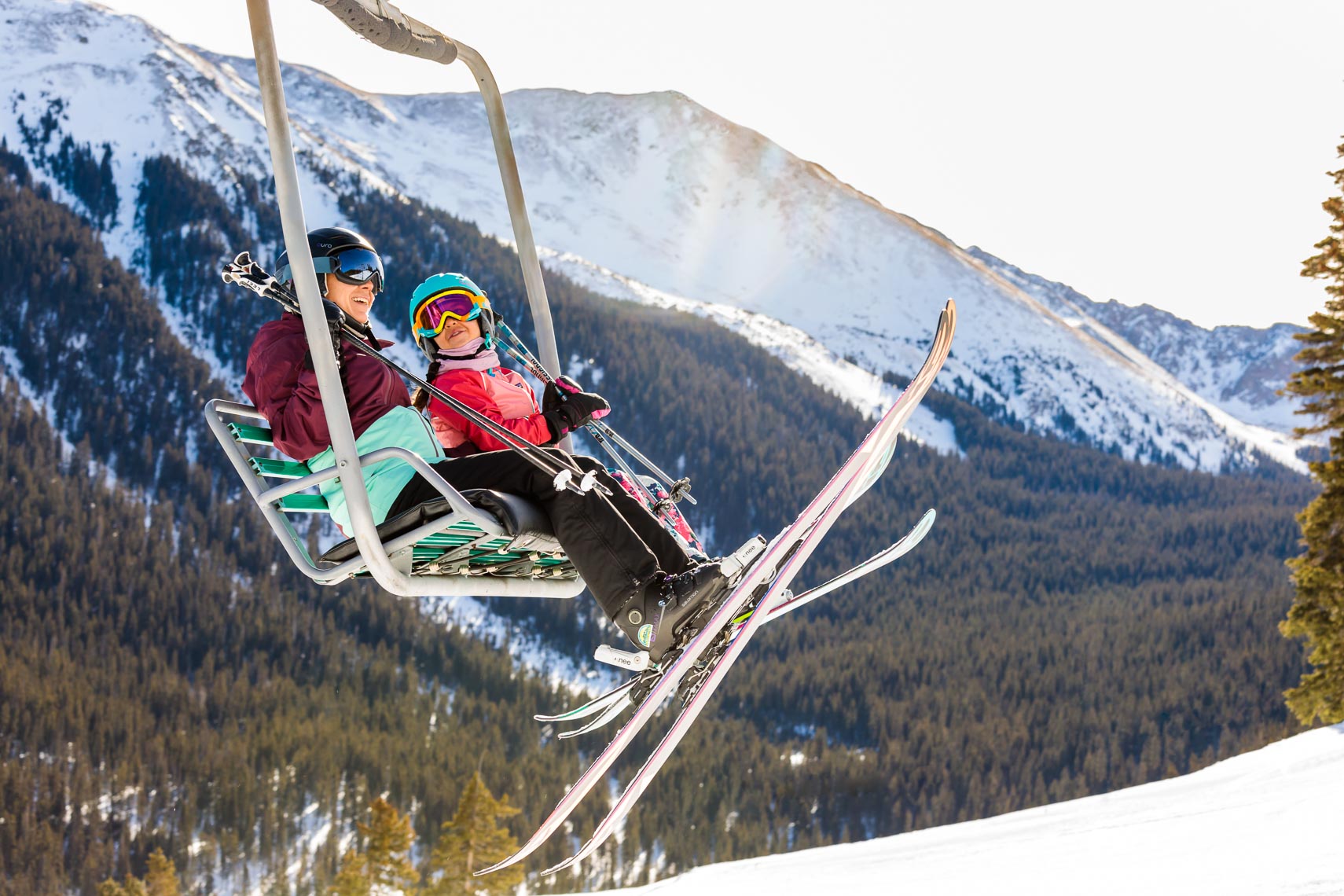 Mother Daughter Ski Lift in Taos Ski Valley | Michael DeYoung