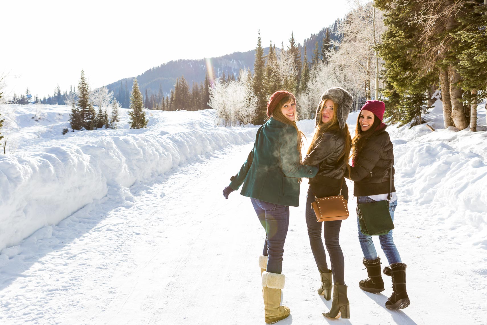 Utah Winter Lifestyle Girlfriends Walk | Michael DeYoung
