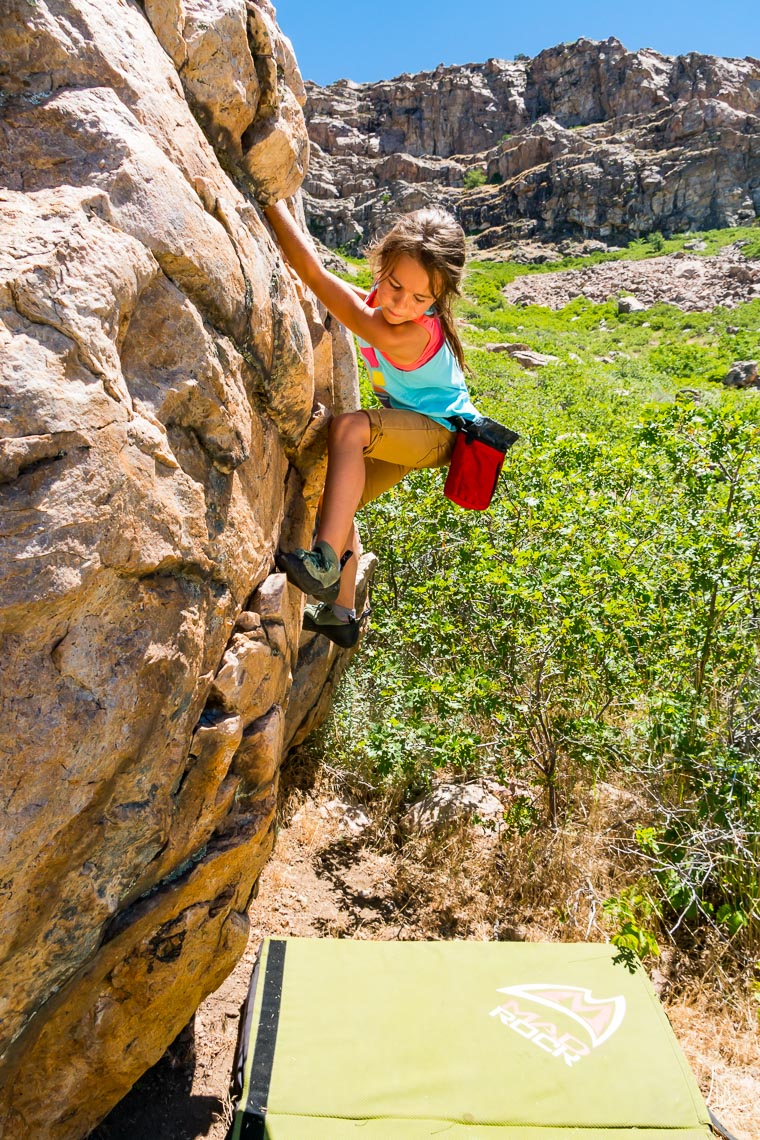 Young Girl Bouldering in Utah | Michael DeYoung
