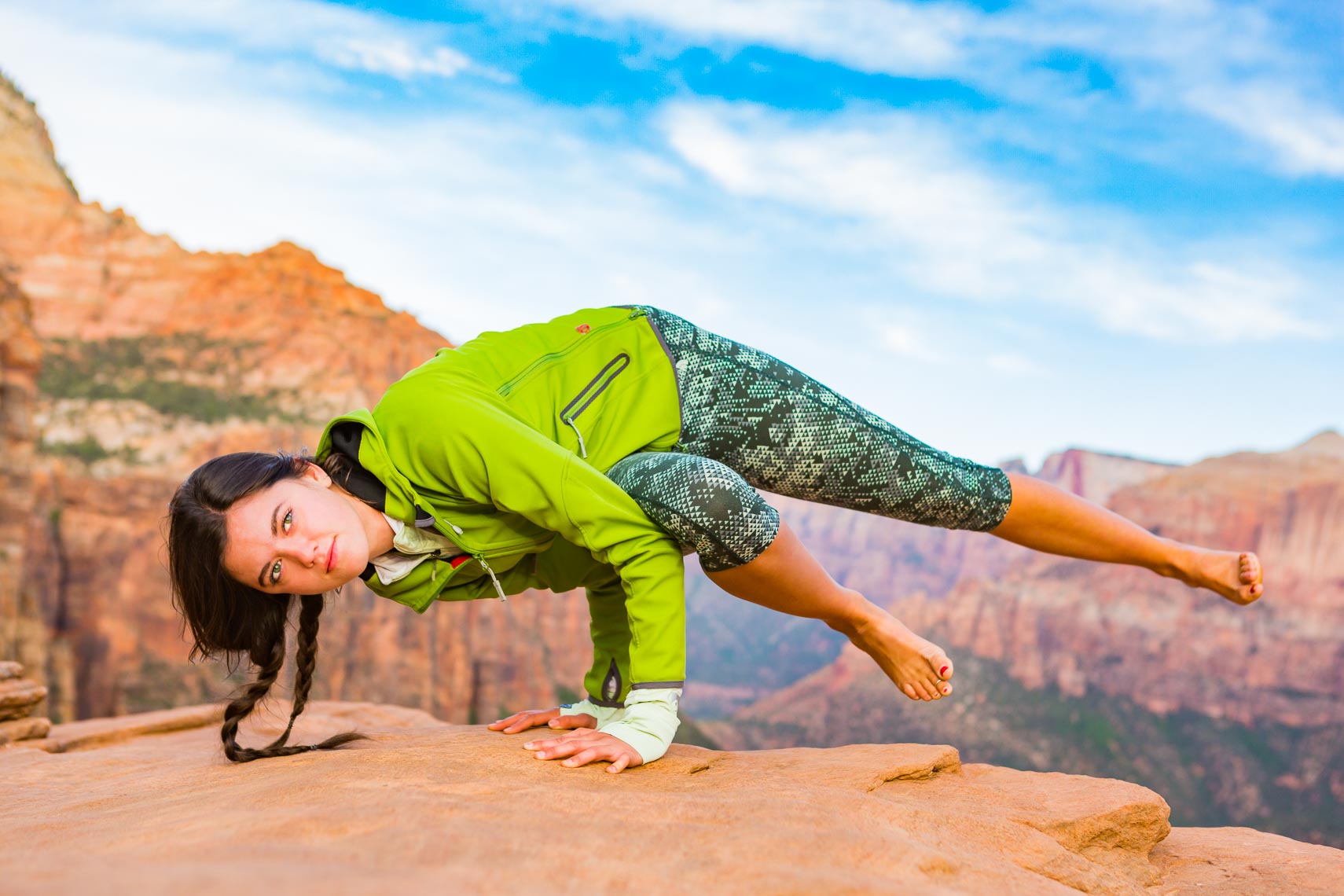 Yoga in Zion National Park Side Plank | Michael DeYoung