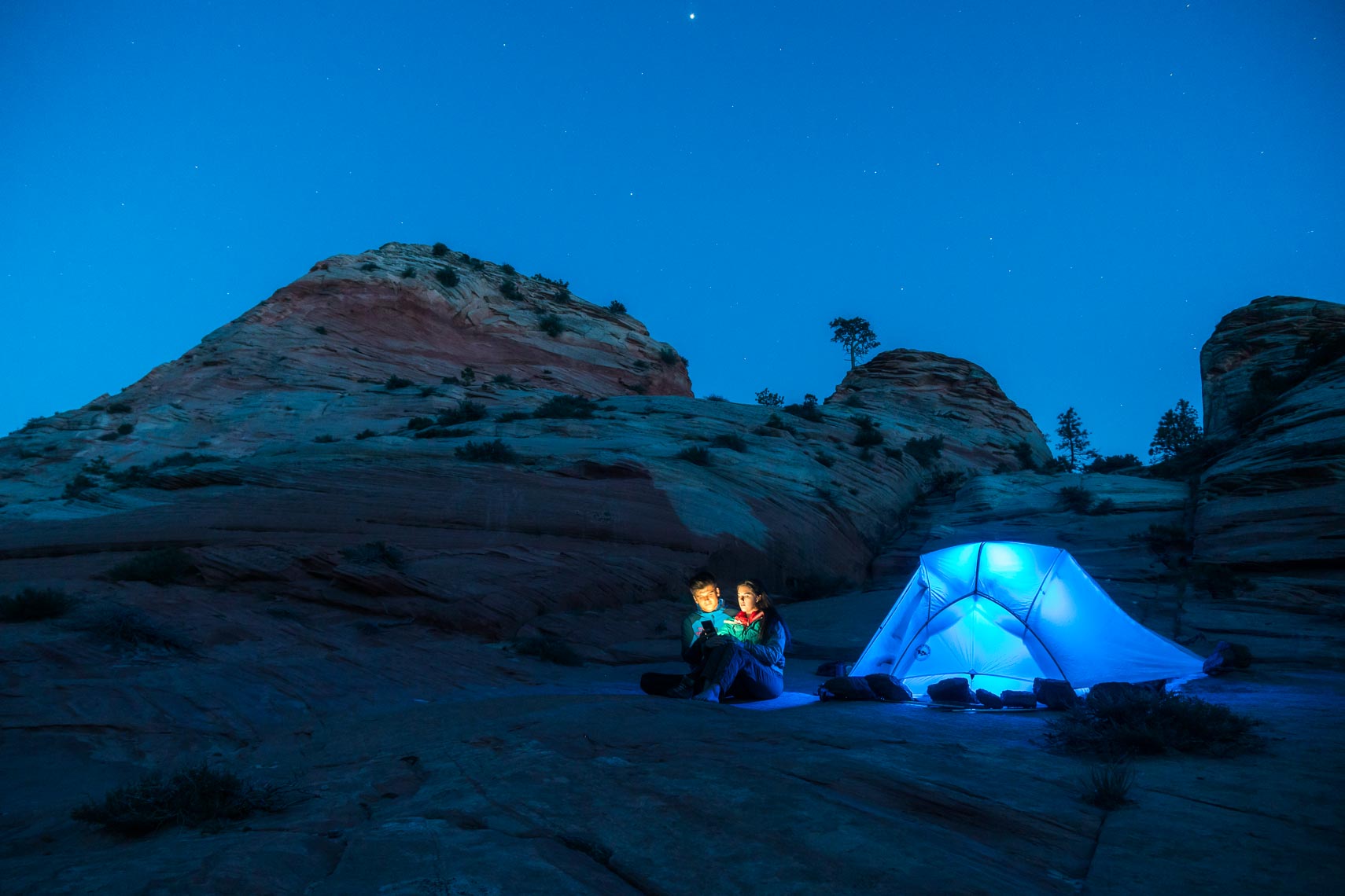 Wilderness Camp at Dusk Zion Utah | Michael DeYoung