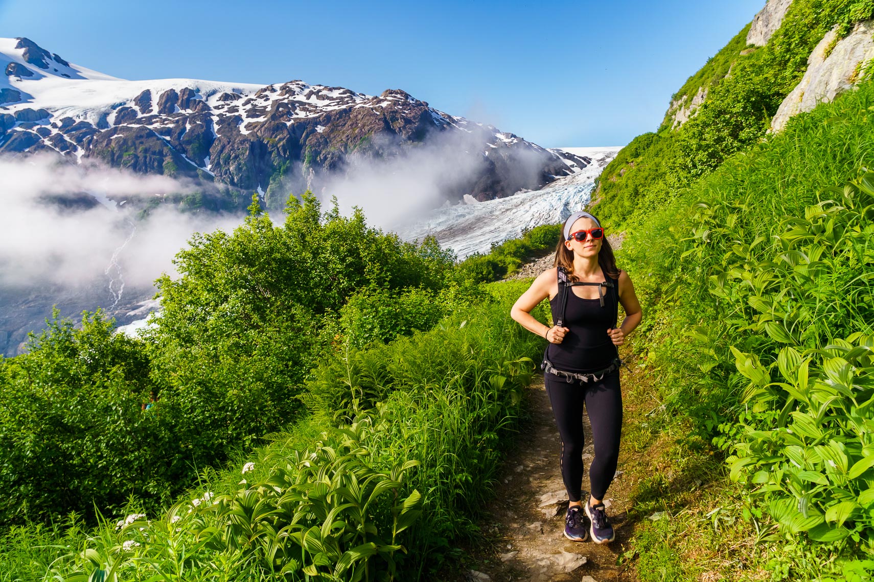 Alaska Hiker Exit Glacier Trail | Photographer Michael DeYoung 